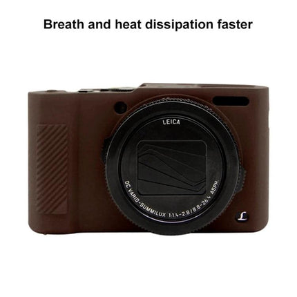 PULUZ Soft Silicone Protective Case for Panasonic Lumix LX10 brown silicone cover protecting camera with easy access to controls