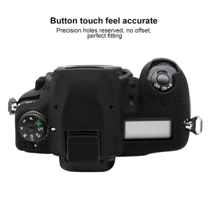PULUZ Soft Silicone Protective Case for Nikon D780 top view showing precise button cutouts and LCD access