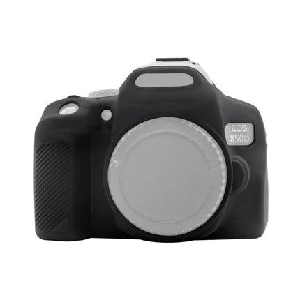 PULUZ Soft Silicone Protective Case for Canon EOS 850D Camera black silicone cover protecting body with lens cap access