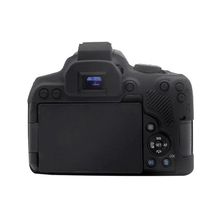 PULUZ Soft Silicone Protective Case for Canon EOS 850D Camera - black silicone cover protecting rear controls and LCD