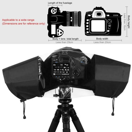 PULUZ Rainproof Cover Case for DSLR and SLR Cameras in Rain protecting camera on tripod during outdoor rainy photography