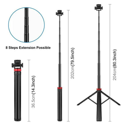 PULUZ Telescopic Tripod for Home and Travel Lighting Sessions