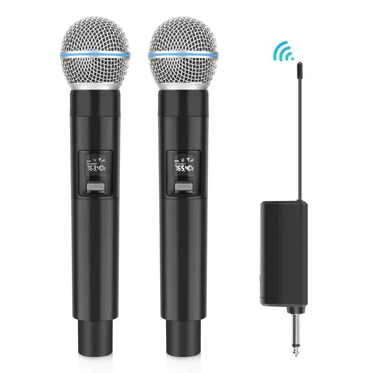 PULUZ 1 To 2 Wireless Microphones with LED Display 6.35mm 