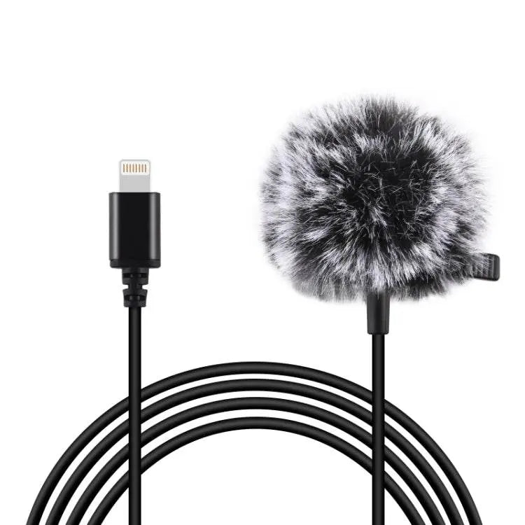 PULUZ 1.5m 8 Pin Jack Lavalier Wired Microphone 1.5m 8 Pin 