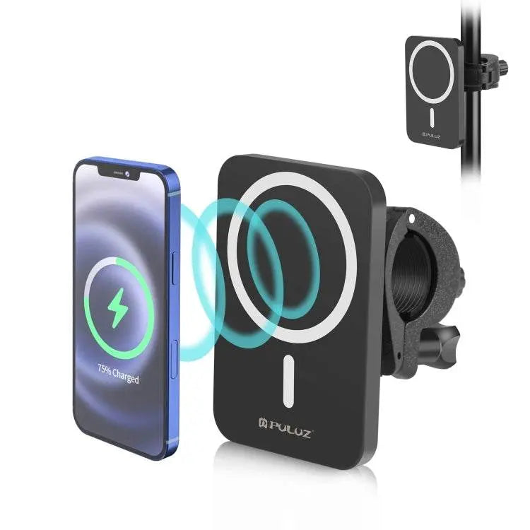 PULUZ 15W Magnetic Qi Wireless Charger Vlogging Phone Clamp Holder