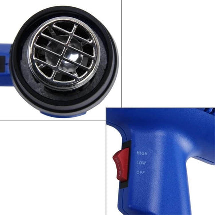 Paint Removal Heat Gun With Adjustable Temperature showing metal nozzle and high/low/off switch for stripping paint and softening adhesives