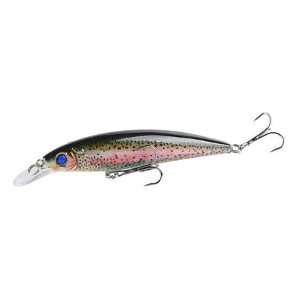 Painted Bionic Fishing Lure For Freshwater Casting, 11cm - 11cm painted bait with 3D bionic eyes, lifelike action for lakes and rivers