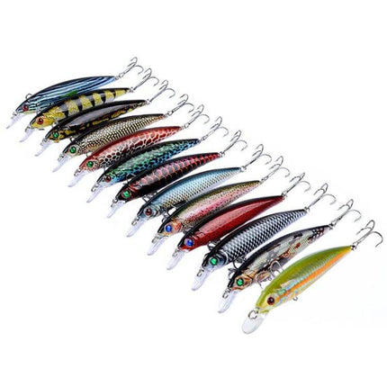 Painted Bionic Fishing Lure For Freshwater Casting, 11cm - assorted painted bionic lures with 3D eyes for lifelike freshwater casting