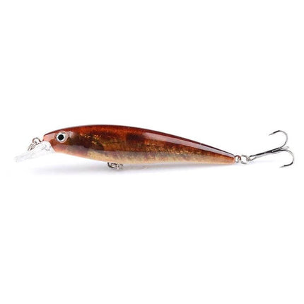 Painted Bionic Fishing Lure For Freshwater Casting, 11cm - 11cm painted lure with 3D bionic eyes, lifelike action and durable construction for lakes and rivers