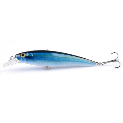 Painted Bionic Fishing Lure For Freshwater Casting, 11cm - blue 11cm painted bionic lure with 3D eyes for lakes and rivers