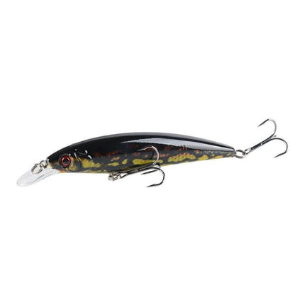 Painted Bionic Fishing Lure For Freshwater Casting, 11cm - painted 11cm bait with 3D bionic eyes and durable hooks for lake and river bank or boat fishing