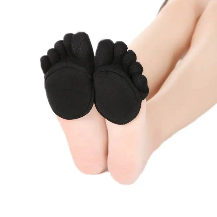 Pair Anti-Friction Half Palm Sponge Invisible Socks Set for Women