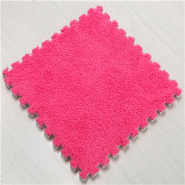 Patchwork Foam Baby Play Mats 30x30 cm 2 Pack For Playtime pink fuzzy EVA foam interlocking baby play mat square