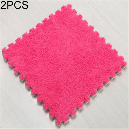 Patchwork Foam Baby Play Mats 30x30 cm 2 Pack For Playtime pink fuzzy EVA foam square puzzle mat for nursery tummy time and crawling