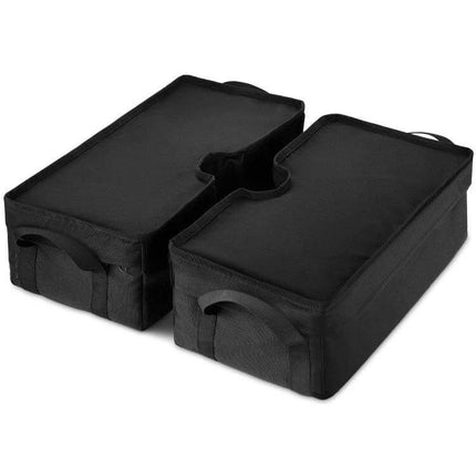 Patio Parasol Fixed Sandbag Cover Round For Windy Weather – black oxford cloth sandbag cover with side openings and handles for securing umbrella base