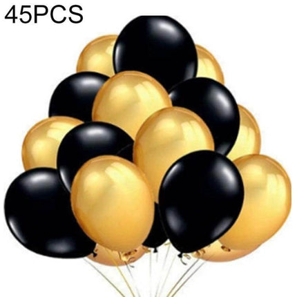 Pearl Latex Balloons, 12 Inch, 45 Pack For Party Decor - black and gold pearl finish latex balloons bouquet for weddings and celebrations