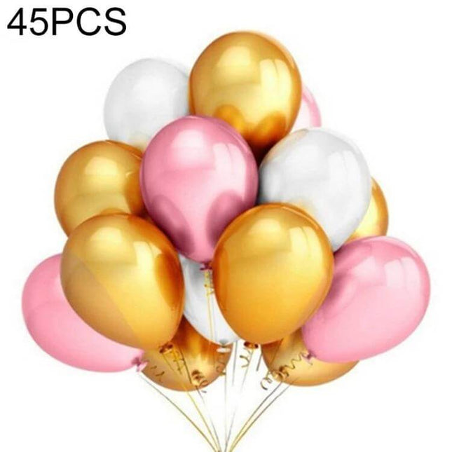 Pearl Latex Balloons, 12 Inch, 45 Pack For Party Decor - pearl finish gold pink white latex bouquet for weddings and birthdays