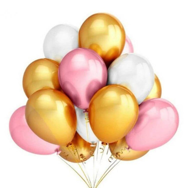 Pearl Latex Balloons, 12 Inch, 45 Pack For Party Decor - pearl finish gold pink white 12-inch latex balloons bouquet for weddings and celebrations