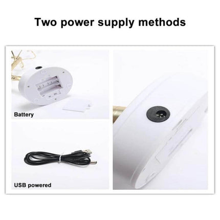 Pearl Tree Copper Wire Table Lamp With Touch Control Night Light showing battery compartment and USB power cable options