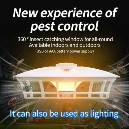 Household Flea Trap Lamp Pearl White For Indoor Pest Control compact 360° insect-catching lamp for living rooms, bedrooms, kitchens and pet areas