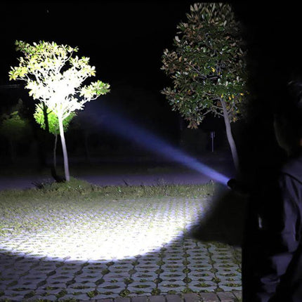 Pen Clip Mini Flashlight Daily Carry For Everyday Tasks illuminated beam lighting trees and pavement at night