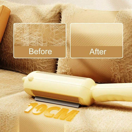Pet Hair Remover Brush Electrostatic For Clothes And Bedding - before and after sofa hair removal with built-in storage chamber