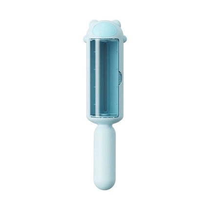Pet Hair Remover Brush Electrostatic For Clothes And Bedding - blue handheld lint roller with built-in hair storage chamber