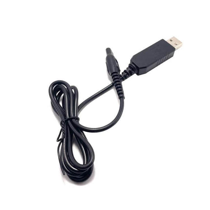 Philips Shaver USB Charging Cable For Everyday Use - black USB to shaver charging cable, compatible with HQ9xx series, portable 8V DC USB power