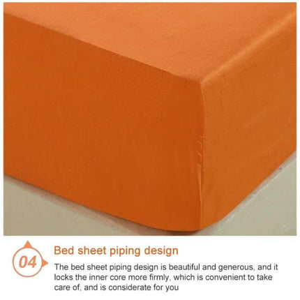 Plain Mattress Protector For Everyday Use Fits 120x200 Cm - orange fitted protector with elastic edge for spill defense and easy care