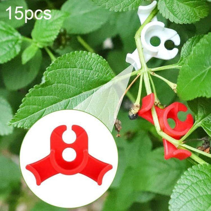 Plant Bending Training Clip For Garden Growth And Light Exposure - red high-density PP clip securing branch to improve light access in container and small garden
