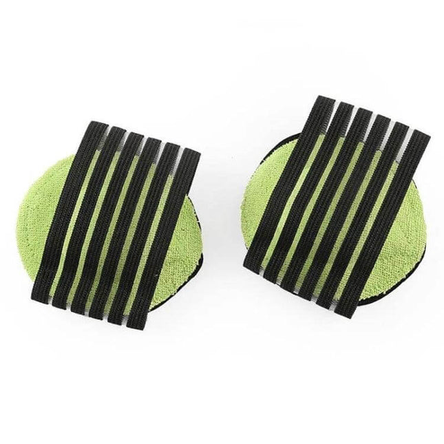 Plantar Fascia Heel Pad Arch Support Insole For Heel Pain Green - pair of green strap arch-support heel pads for casual and sports shoes
