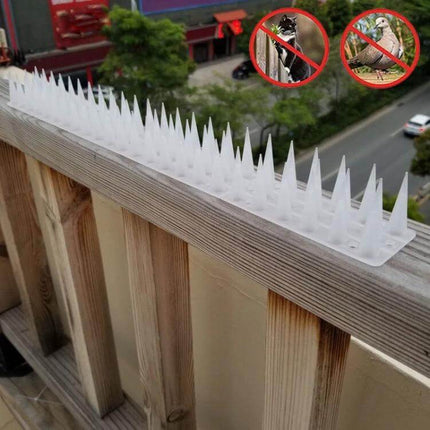Plastic Bird Repellent Thorns Anti Climb Nails for Fences Brown on balcony railing brown PP spikes to deter birds and climbers
