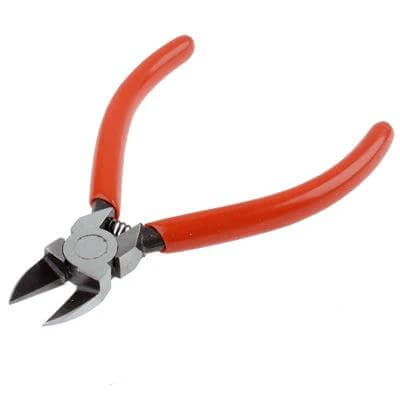 Plastic Nippers 125mm For Precise PCB Work, General Electronics - 125mm flat blade nippers with high-hardness edge for trimming wires and deburring PCB leads