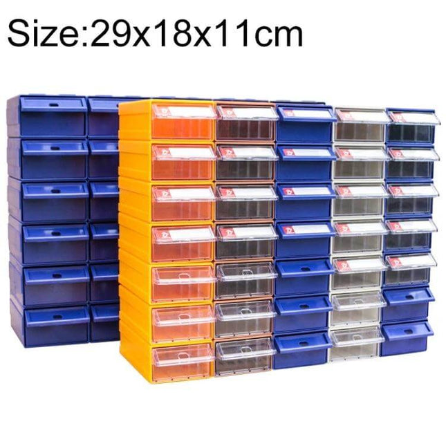 Plastic Parts Organizer Drawer Box 29x18x11cm Assorted Colors - modular transparent plastic storage drawers for screws, nuts, pens and small parts