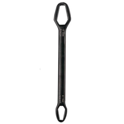 Plum Wrench Double Headed Self Tightening Tool For Home Repairs - metric steel double-ended wrench with polished chrome finish for furniture, plumbing
