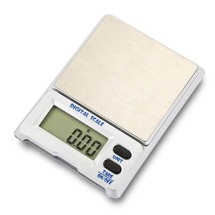 Pocket Digital Jewelry Scale 500g For On-The-Go Weighing - compact stainless steel pocket scale with 0.01g accuracy and blue backlit LCD