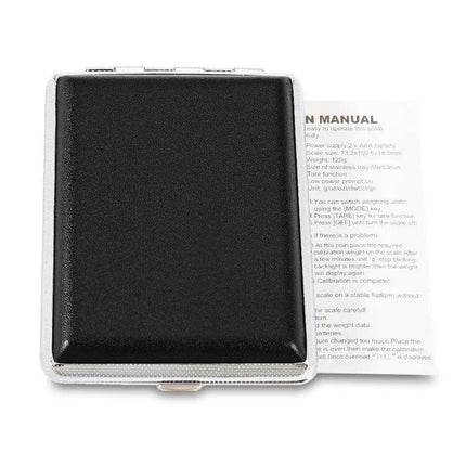 Pocket Digital Jewelry Scale 500g For On-The-Go Weighing – compact stainless steel/aluminum pocket scale with 0.01g precision and blue backlit LCD