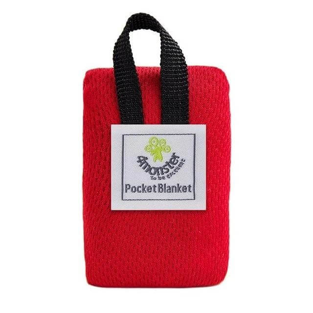 Pocket Picnic Mat 70x110cm Ultra Thin Folding Waterproof compact red folded mat with carry handle for picnics beach camping