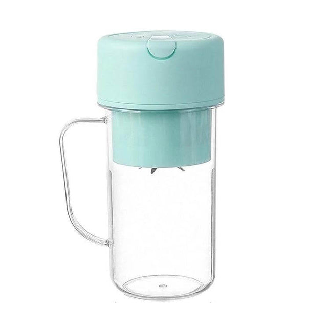 Portable 420ml USB Juicer Cup For Fresh Smoothies On The Go - mint portable blender cup with 6-blade stainless steel cyclone head and built-in straw