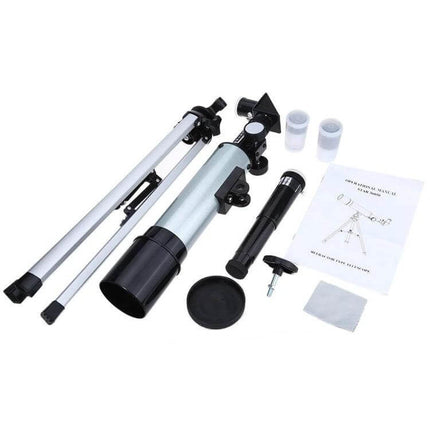 Portable 50mm Beginner Telescope With Tripod For Stargazing compact refractor kit with tripod, eyepieces and accessories for Moon and planet viewing