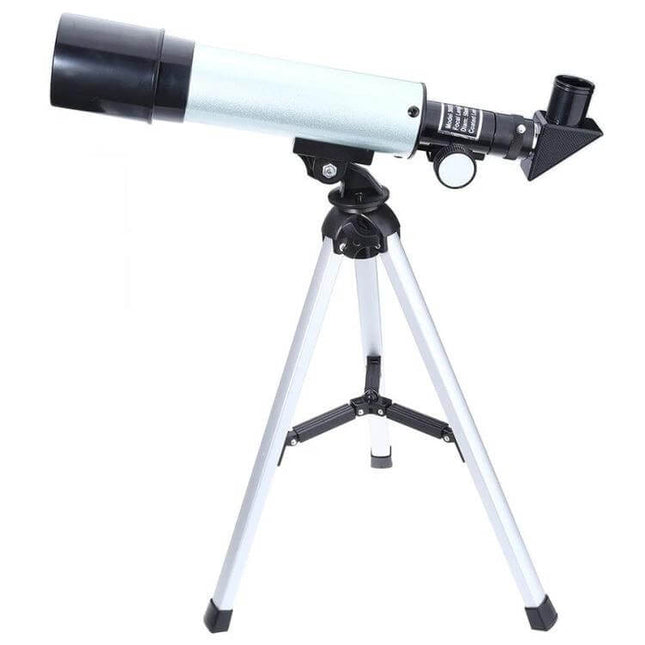 Portable 50mm Beginner Telescope With Tripod For Stargazing compact refractor on adjustable tripod for Moon and planet viewing