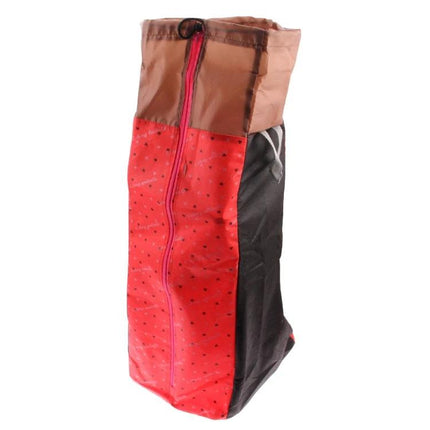 Portable Boots Storage Bag With See Through Window For Easy Finding - red travel boot bag with zipper and clear window for quick spotting