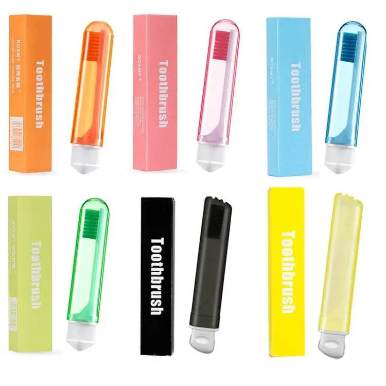 Portable Business Trip Folding Toothbrush Multi-color 6 PCS Set 