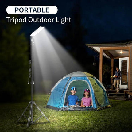 Portable Camping Lamp With Adjustable Bracket For Outdoors bright USB LED 84-LED tripod light over tent and campsite at night