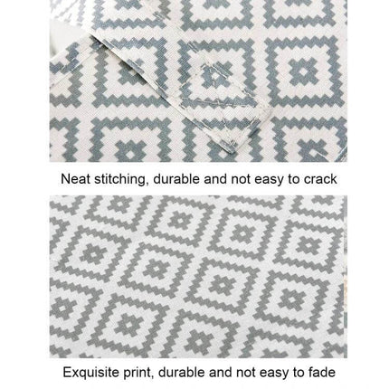 Portable Home Clothes Organizer Moving Bag Large Opening cotton linen fabric close-up showing neat stitching and waterproof inner layer