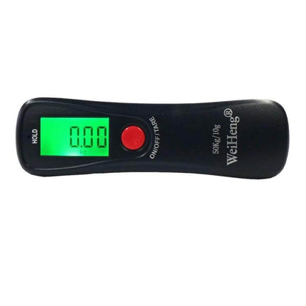 Portable Luggage Scale For Travel, 50kg Capacity, Easy Read Display - compact handheld scale with 1.2-inch green LCD and 50kg/10g accuracy