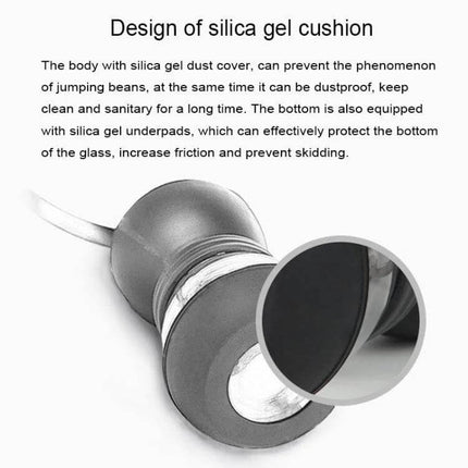 Portable Manual Coffee Grinder For Fresh Ground Beans silica gel cushion base prevents skidding and protects glass jar