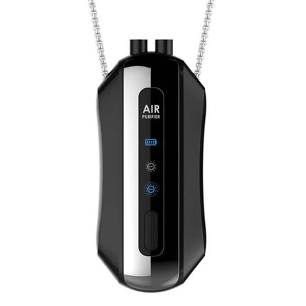 Portable Negative Ion Neck Purifier Chain Style White For Daily Use black chain-style wearable air purifier with LED display