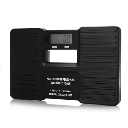 Portable Personal Digital Weight Scale 0.3-150 kg For Home Use - compact black portable digital scale with 0.1 kg accuracy and suitcase luggage mode