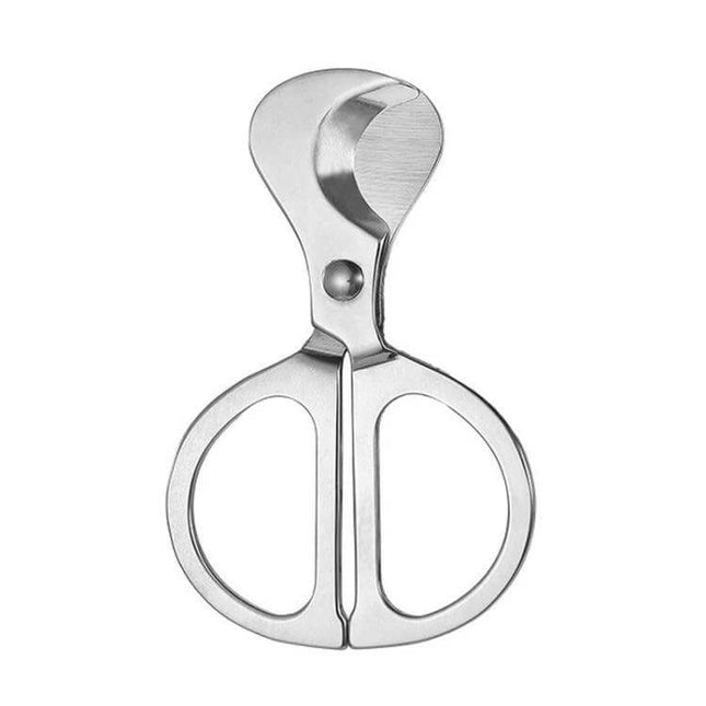 Portable Pill Cutter With Stainless Steel Blades, Oval Handle - compact stainless steel pill splitter with oval handle for travel and home care